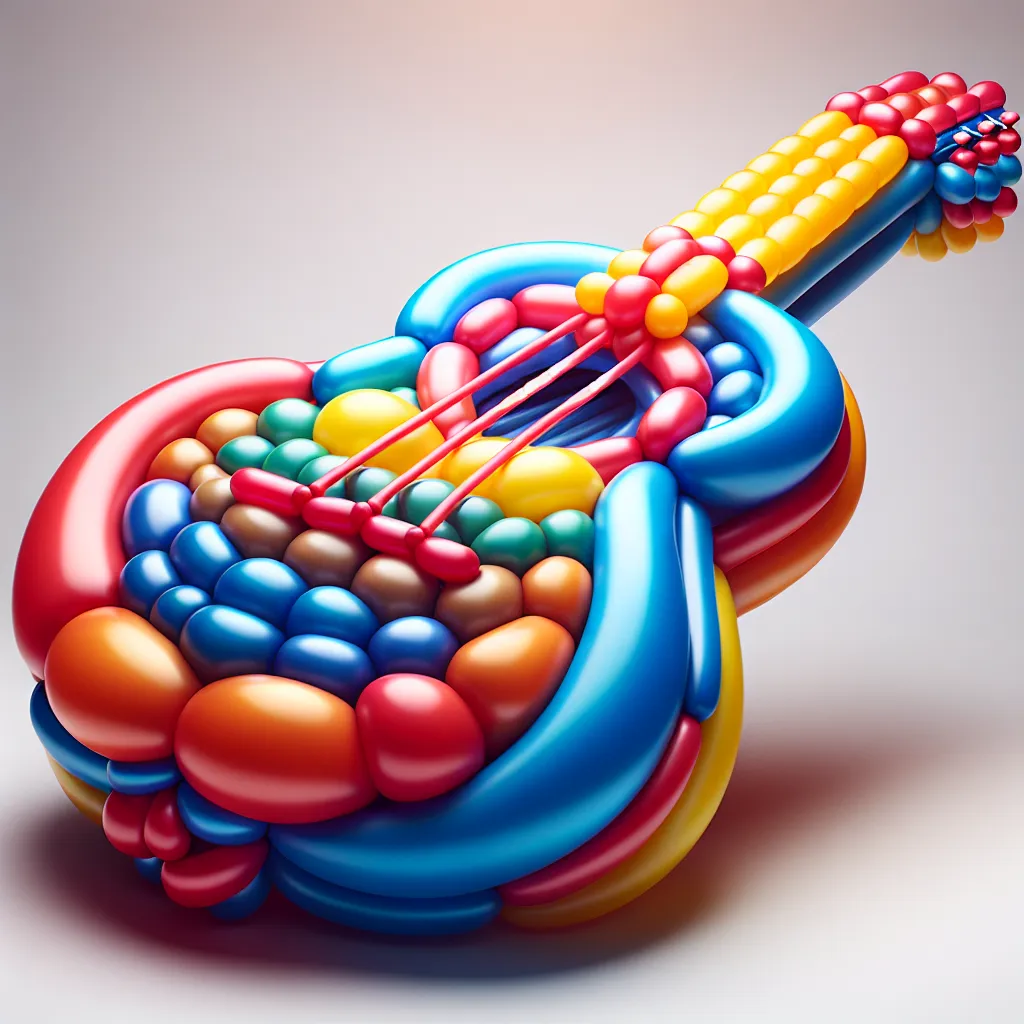 A large balloon guitar